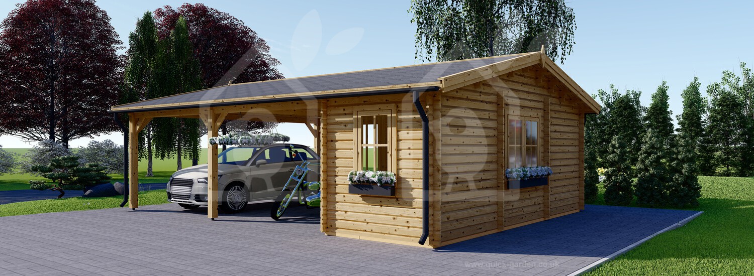 Carport Double with shed 20x25 wood free delivery US