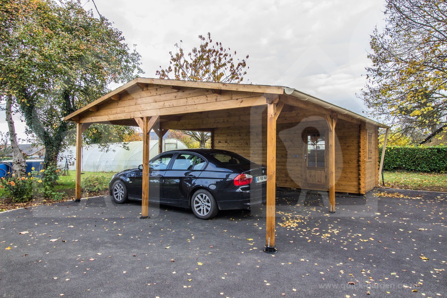 Carport Double With Shed 20x25 Wood Free Delivery US