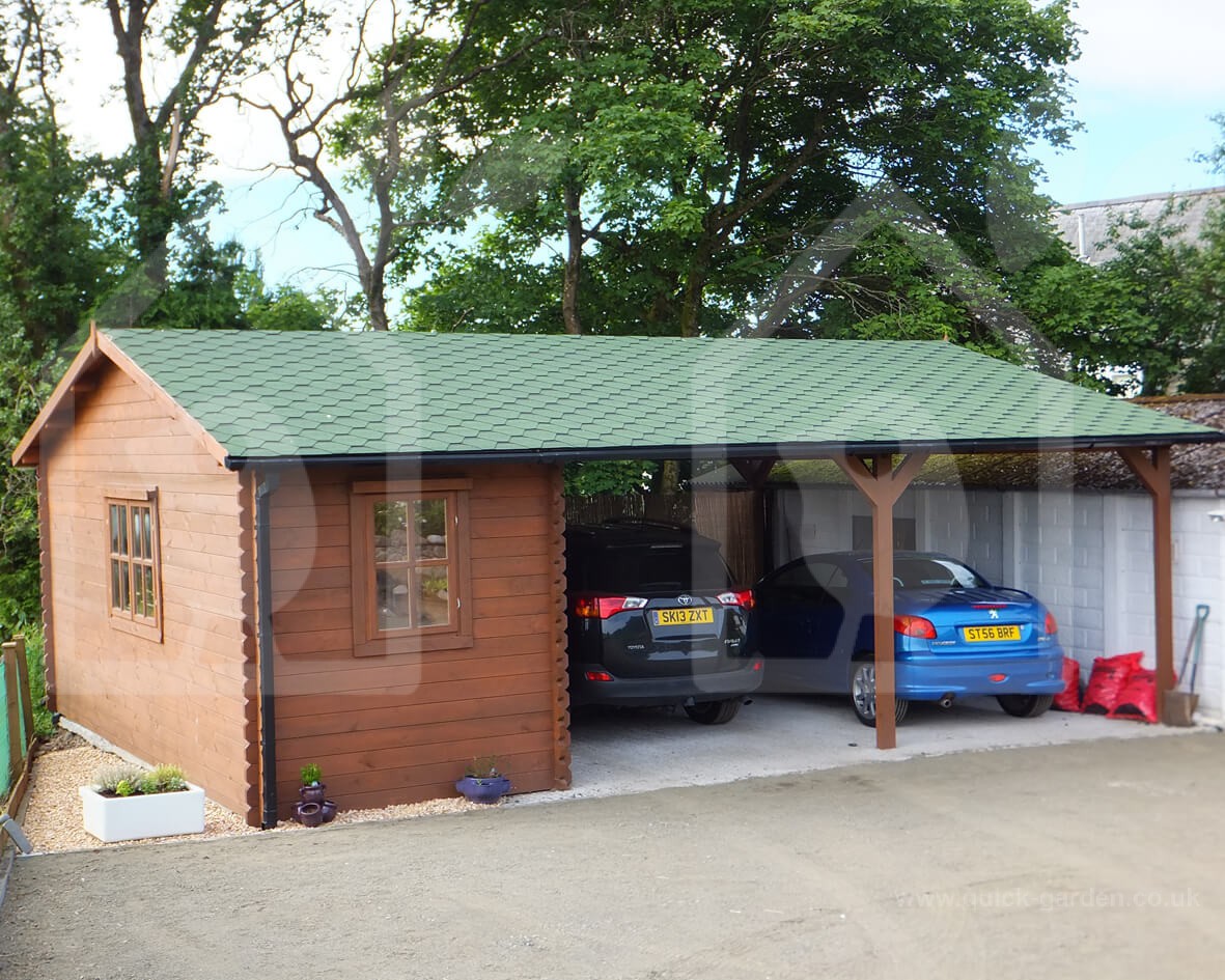 Carport Double with shed 20x25 wood free delivery US