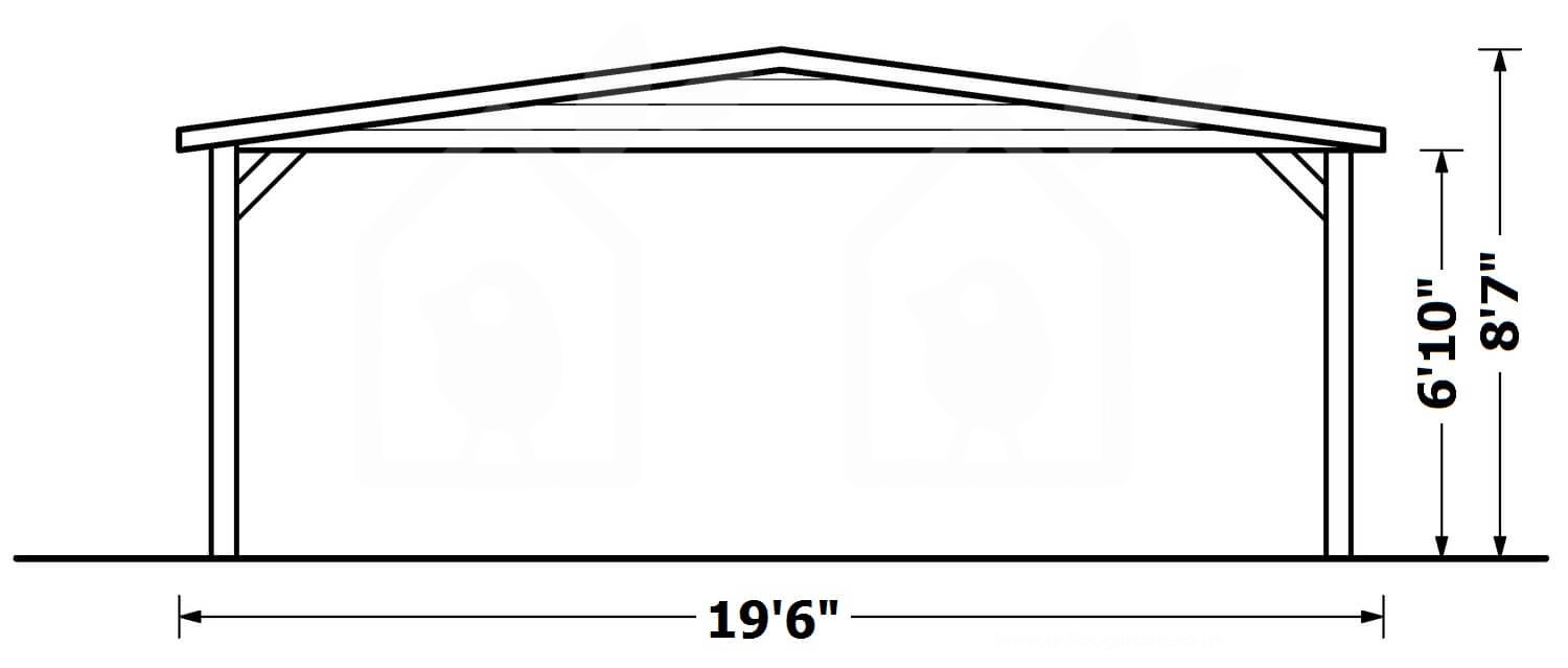 Carport wooden 20x20 US free shipping