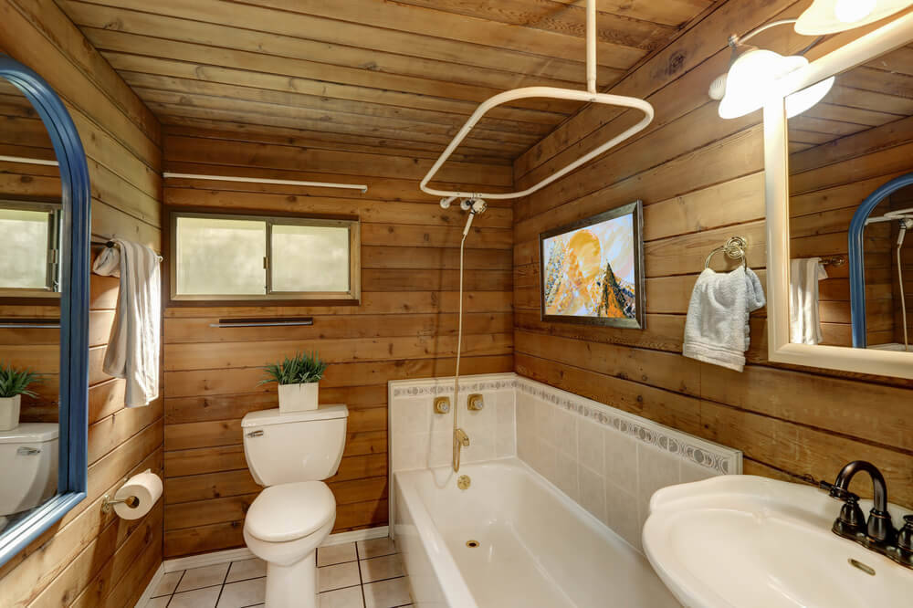 Log Cabin Style Bathroom Vanity